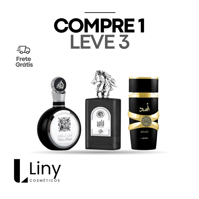 PROMOÇÃO COMPRE 1 LEVE 3 - Lattafa Fakhar, AL WATANIAH EQAAB e Assad Lattafa - Oferta De Natal - 100ml cada