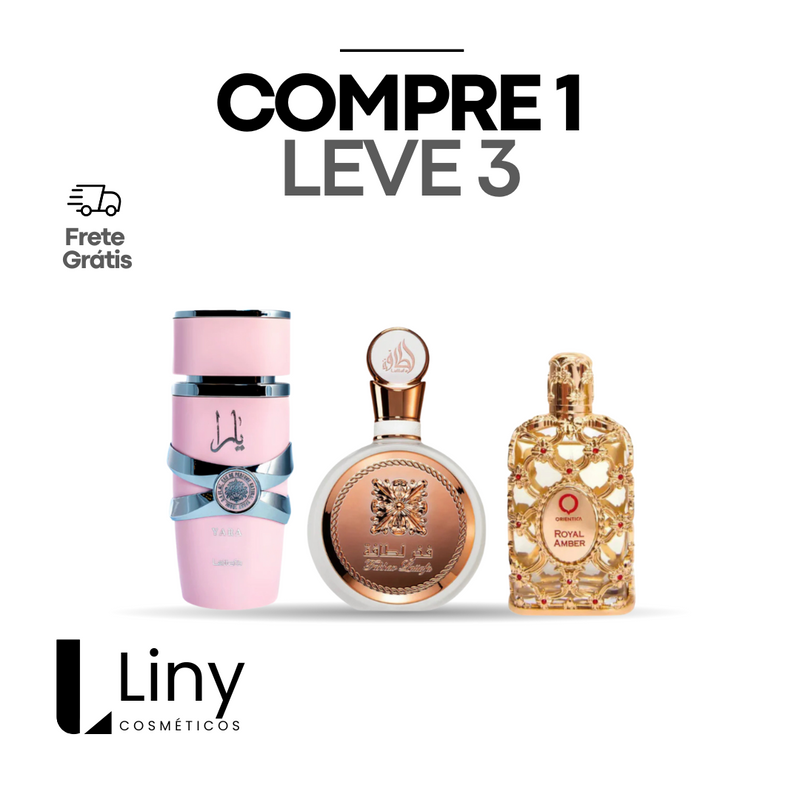 PROMOÇÃO COMPRE 1 LEVE 3 - Lattafa Yara, Fakhar e Royal Amber - Oferta De Black Friday  - 100ml Cada