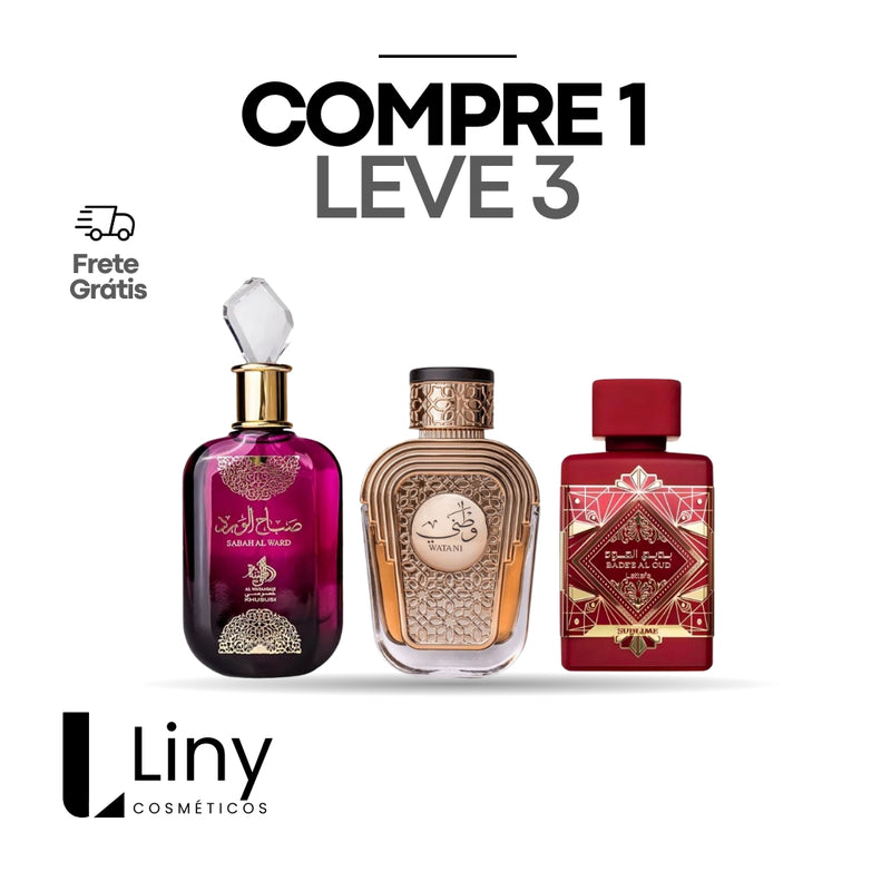 PROMOÇÃO COMPRE 1 LEVE 3 - Sabah Al Ward, Watani e Lattafa Sublime - 100ml Cada