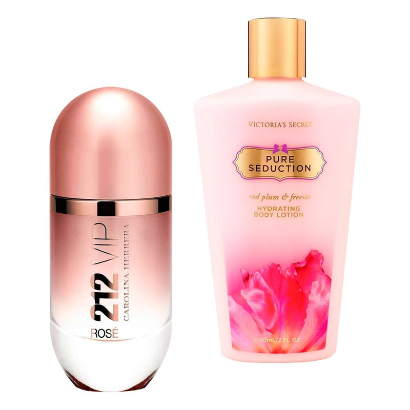 Combo Perfume 212 Rosé e Creme Victoria Secrets 250 ml