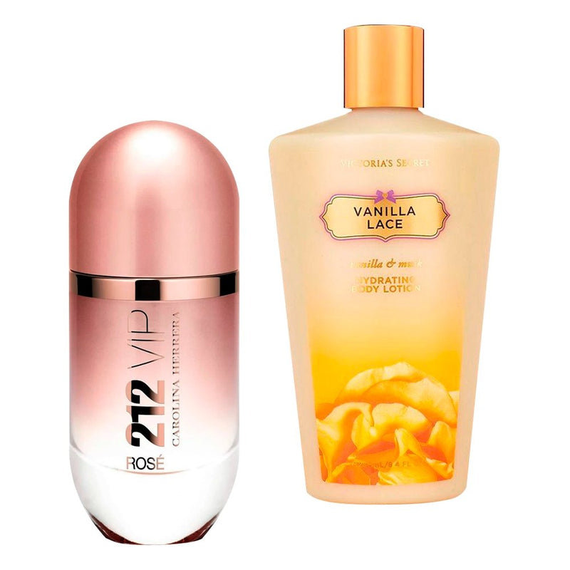 Combo Perfume 212 Rosé e Creme Victoria Secrets 250 ml